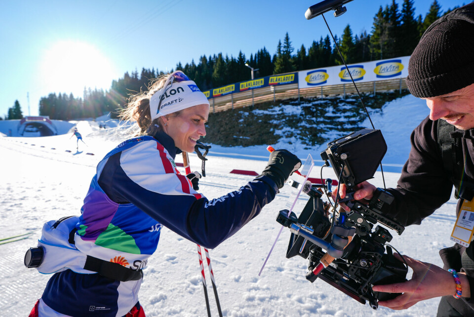 SKI-VM: Therese Johaug trener i Granåsen i Trondheim. Therese Johaug avbildet på trening i Granåsen. Foto: Lise Åserud / NTB