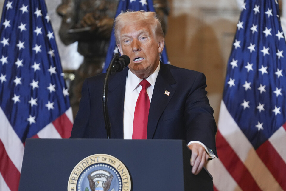 PAUSE: Donald Trump stanser militærhjelp til Ukraina, ifølge flere medier. Bildet viser USAs president Donald Trump.
