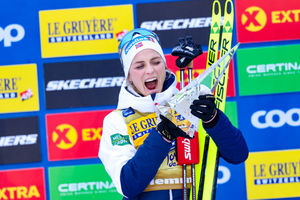 IDRETT: Therese Johaug etter siste etappe i Tour de Ski. Bildet viser Therese Johaug etter siste etappe i Tour de Ski.
