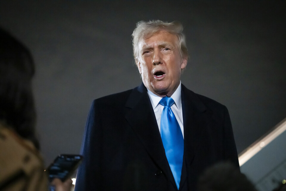 HANDELSKRIG: Donald Trump innfører høyere toll på varer fra Mexico, Canada og Kina. Bildet viser USAs president Donald Trump. Foto: AP / NTB