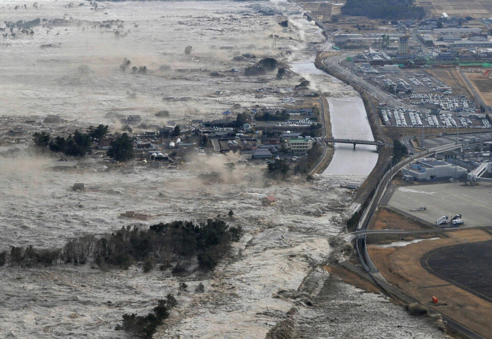JORDSKJELV: Et stort jordskjelv rystet Japan i mars 2011. Landets myndigheter frykter at et megaskjelv kan ryste lande i løpet av 30 år. Bildet viser ødeleggelser i byen Iwanuma i Japan etter jordskjelvet som rystet landet i mars 2011. Arkivfoto: Kyodo News via AP / NTB