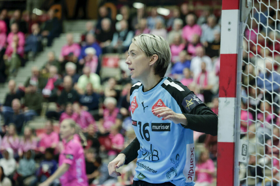 KNUST: – Mitt rosa hjerte er knust, skriver Katrine Lunde på Instagram. Hun er keeper for håndballklubben Vipers. Bildet viser Vipers-keeper Katrine Lunde. Foto: Tor Erik Schrøder / NTB