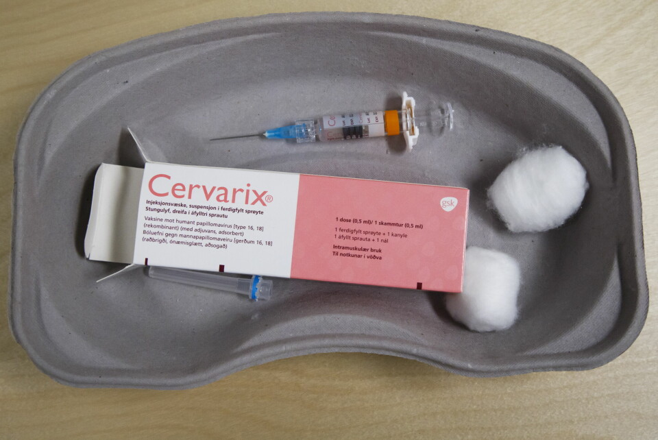 VAKSINE: Cervarix beskytter mot to typer HPV. Mange har ønsket en annen vaksine. Bildet viser en Cervarix-vaksine mot HPV. Foto: Heiko Junge / NTB