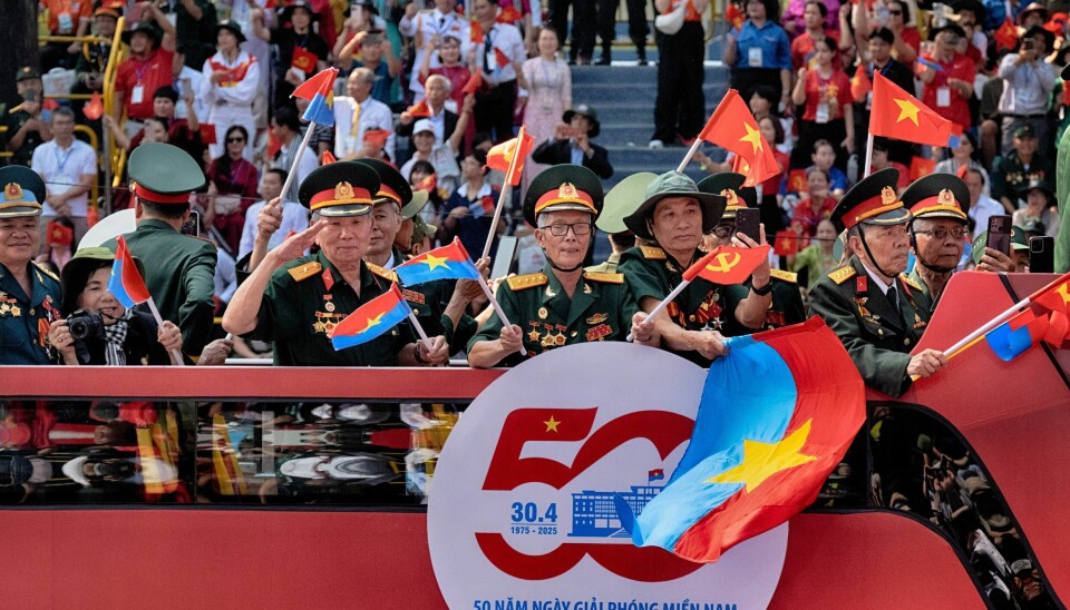 Feirer 50 år siden slutten på Vietnamkrigen PARADE: Vietnamesiske veteraner deltok i militærparade i Ho Chi Mihn-byen onsdag. De feiret 50 år siden slutten på Vietnamkrigen.