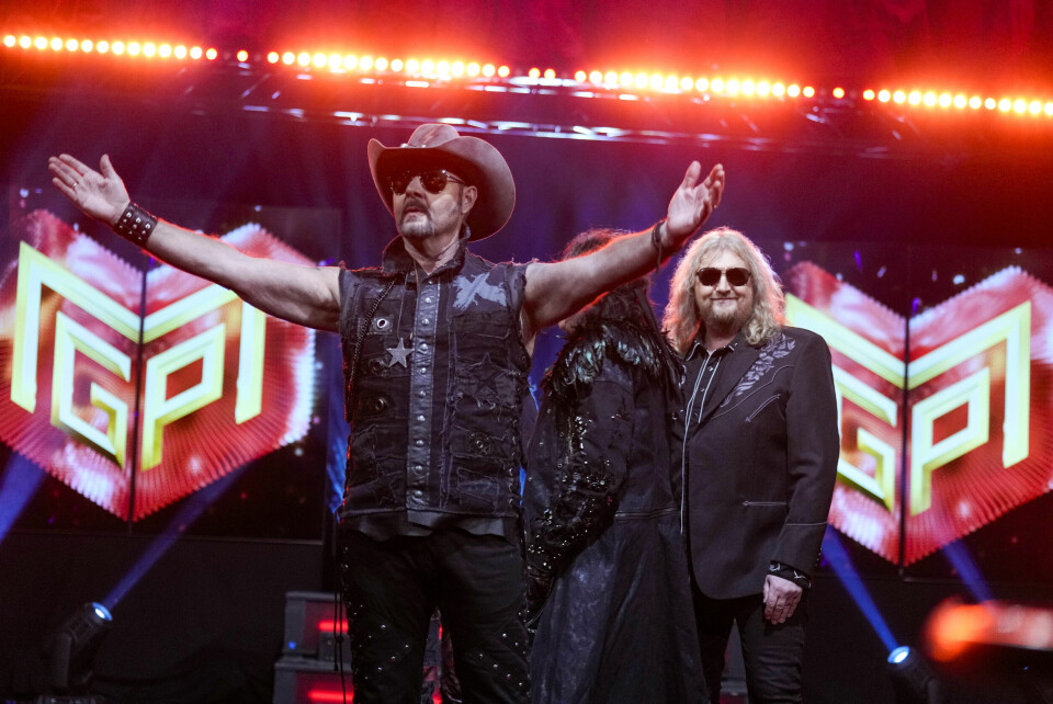 Wig Wam deltar med låta «Human Fire». Glamrockerne i Wig Wam lovet «mer baller» og gitardreven rock i årets Melodi Grand Prix. Foto: Heiko Junge / NTB