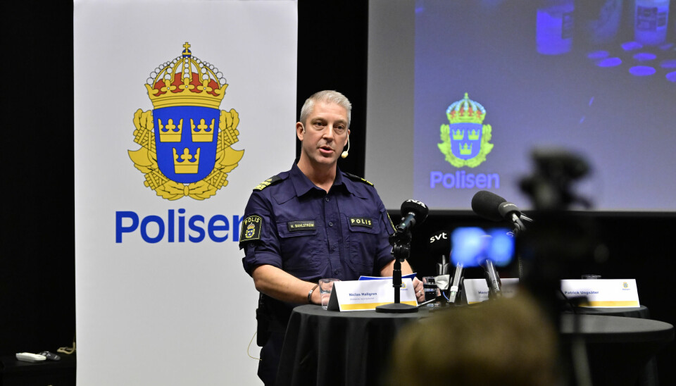 LA FRAM FUNN: Henrik Dahlström la fram politiets funn fra etterforskningen fredag.
