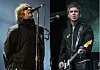 Bildet viser to bilder satt sammen. De er av Liam og Noel Gallagher. Foto: AP / NTB