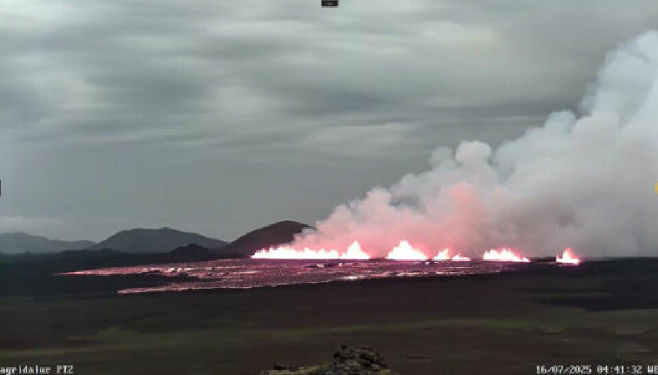 NYTT UTBRUDD: Et nytt vulkanutrudd startet på Reykjanes-halvøya på Island natt til onsdag.