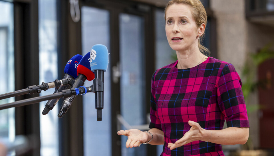 EUS UTENRIKSMINISTER: Kaja Kallas er EUs utenriksminister. Hun krever at EU og Ukraina må bli med på en eventuell avtale. Bildet viser Kaja Kallas som er EUs utenriksminister. Foto: Geert Vanden Wijngaert / AP / NTB