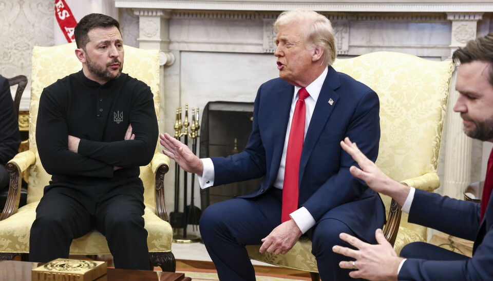 MØTES PÅ NYTT: Volodymyr Zelenskyj møtte Donald Trump i Det hvite hus tidligere i år. Mandag møtes de til et nytt møte.