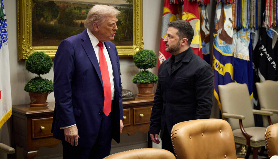 MØTE I USA: Donald Trump møtte Volodymyr Zelenskyj mandag. Bildet viser USAs president Donald Trump sammen med Ukrainas president Volodymyr Zelenskyj. Foto: HANDOUT / AFP / NTB