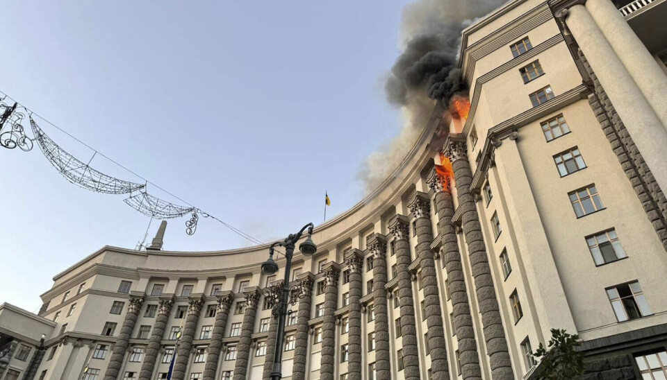 KYIV: Russlands angrep traff blant annet bygningen til Ukrainas regjering i Kyiv.