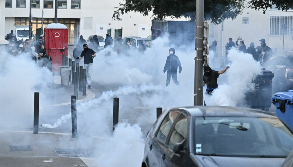 DEMONSTRERER: Rundt 200 000 aksjonister protesterte i franske gater onsdag.