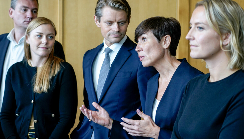 TRENGER LEDER: Høyre trenger en ny leder. På bildet er Henrik Asheim, Tina Bru, Peter Christian Frølich, Ine Marie Eriksen Søreide og Sandra Bruflot. Bildet viser Henrik Asheim, Tina Bru, Peter Christian Frølich, Ine Marie Eriksen Søreide og Sandra Bruflot fra Høyre i forbindelse med en pressekonferanse. Foto: Gorm Kallestad / NTB