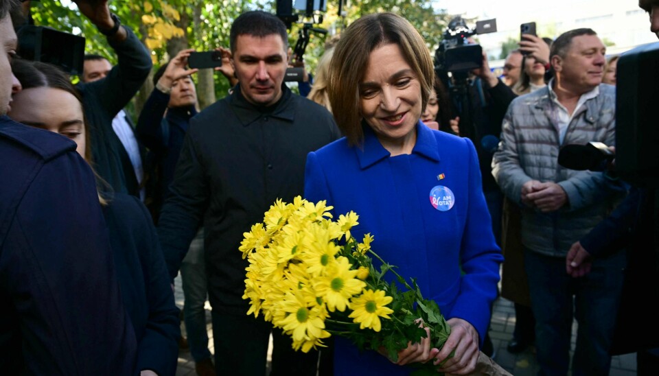 VANT VALGET: President Maia Sandu og partiet PAS vant valget i Moldova.